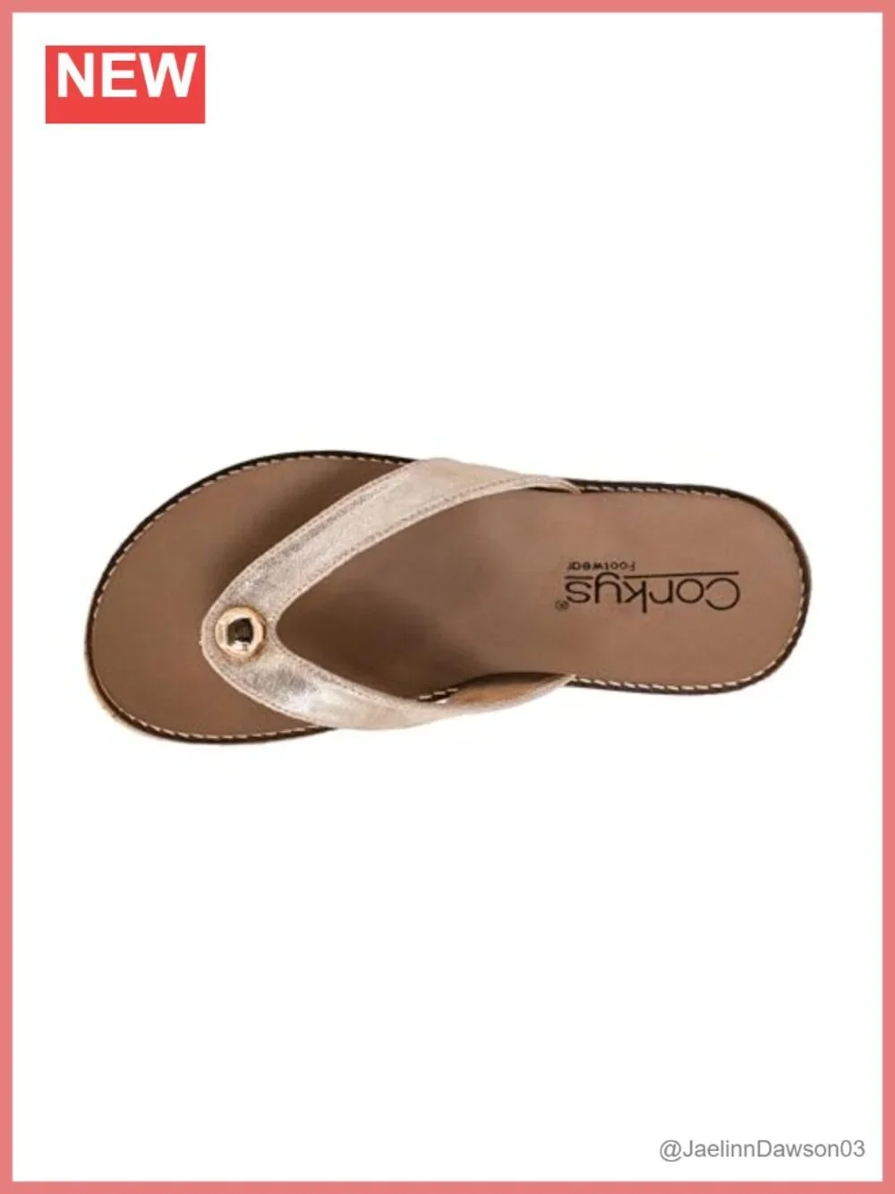 Women's Cork Wrapped Flip Flop Sandals Cushioned EVA Insole 1 Inch Heel